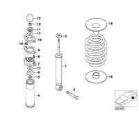 2x ORIGINAL BMW 3er E36 Compact Federunterlage 22mm Höherlegung HA 33531091952