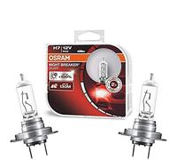 2x Osram H7 55W 12V Night Breaker Silver +100% 64210NBS-HCB hell Weiß Ersatz Halogen Birne für Scheinwerfer, Fernlicht, Abblendlicht, Nebelleuchte vorne - E-geprüft