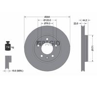 2x PAGID Bremsscheibe außenbelüftet Ø294mm für VW Transporter VI Kasten SGA