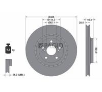 2x PAGID Bremsscheibe außenbelüftet Ø328mm für Toyota RAV 4 IV _A4_ ZSA4_