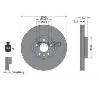 2x PAGID Bremsscheibe außenbelüftet Ø328mm für Volvo XC60 156
