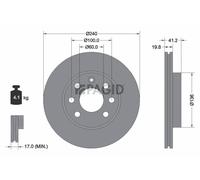 2x PAGID Bremsscheibe innenbelüftet Ø240mm für Opel Corsa C F08 F68 W5L