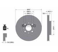 2x PAGID Bremsscheibe innenbelüftet Ø257mm für Fiat Barchetta 183 Doblo Cargo