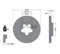 2x PAGID Bremsscheibe innenbelüftet Ø276mm für Ford Transit Bus FD_ _ FB_