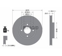 2x PAGID Bremsscheibe innenbelüftet Ø278mm für Ford Fiesta VI B-Max JK