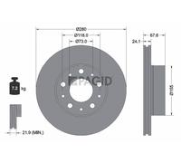 2x PAGID Bremsscheibe innenbelüftet Ø280mm für Fiat Ducato Pritsche/Fahrgestell