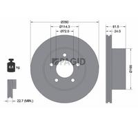 2x PAGID Bremsscheibe innenbelüftet Ø280mm für Jeep Wrangler II TJ Grand
