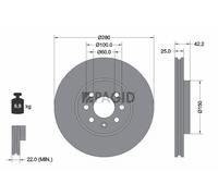 2x PAGID Bremsscheibe innenbelüftet Ø280mm für Opel Meriva Combo Tour
