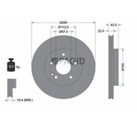 2x PAGID Bremsscheibe innenbelüftet Ø284mm für Mercedes-Benz C-Klasse W202 S202