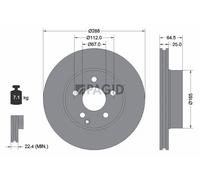 2x PAGID Bremsscheibe innenbelüftet Ø288mm für Mercedes-Benz C-Klasse W204 S204