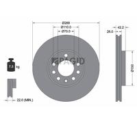 2x PAGID Bremsscheibe innenbelüftet Ø288mm für Opel Vectra B J96 31_ Saab 9-3