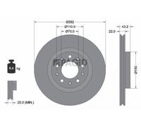 2x PAGID Bremsscheibe innenbelüftet Ø292mm für Alfa Romeo Stelvio 949_ Giulia