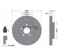 2x PAGID Bremsscheibe innenbelüftet Ø295mm für Mercedes-Benz B-Klasse W246