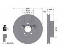 2x PAGID Bremsscheibe innenbelüftet Ø295mm für Mercedes-Benz C-Klasse T-Model