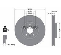 2x PAGID Bremsscheibe innenbelüftet Ø300mm für Ford Mondeo V Turnier CF CE CD
