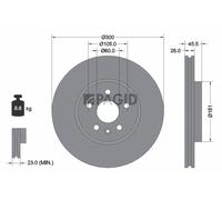 2x PAGID Bremsscheibe innenbelüftet Ø300mm für Opel Mokka/Mokka X J13 Chevrolet