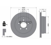 2x PAGID Bremsscheibe innenbelüftet Ø303mm für Opel Antara L07 Chevrolet