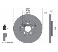 2x PAGID Bremsscheibe innenbelüftet Ø307mm für BMW 1er F40 2 Active Tourer F45