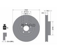 2x PAGID Bremsscheibe innenbelüftet Ø322mm für Mercedes-Benz E-Klasse T-Model