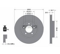 2x PAGID Bremsscheibe innenbelüftet Ø325mm für BMW 3er Cabriolet E46 E86