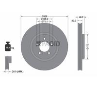2x PAGID Bremsscheibe innenbelüftet Ø326mm für Jaguar S-Type X200 XF Sportbrake