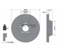2x PAGID Bremsscheibe innenbelüftet Ø348mm für BMW 3er Touring E91 E93 E92
