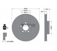 2x PAGID Bremsscheibe innenbelüftet Ø348mm für BMW X5 F15 F85 E70 X6 E71 E72