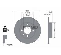 2x PAGID Bremsscheibe voll Ø232mm für VW Polo 6N2 6N1 Lupo 6X1 6E1 6KV2 Seat