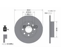2x PAGID Bremsscheibe voll Ø240mm für Opel Corsa C F08 F68 W5L