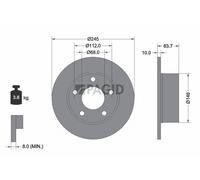2x PAGID Bremsscheibe voll Ø245mm für VW Passat Variant 3B6 3B5 3B2 3B3 Audi A6