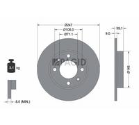 2x PAGID Bremsscheibe voll Ø247mm für Peugeot 307 3A/C 3H 3B Citroën C2 JM_