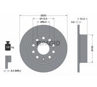 2x PAGID Bremsscheibe voll Ø253mm für VW Golf V 1K1 5K1 5M1 521 Skoda Octavia