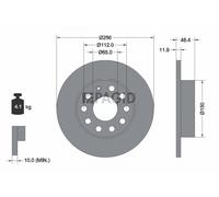 2x PAGID Bremsscheibe voll Ø256mm für VW Golf V 1K1 5K1 1T1 1T2 Skoda Octavia