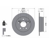 2x PAGID Bremsscheibe voll Ø258mm für Mercedes-Benz A-Klasse W168 Vaneo 414