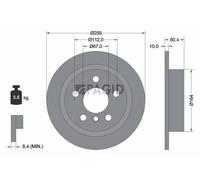 2x PAGID Bremsscheibe voll Ø259mm für MINI Mini F56 F55 F57