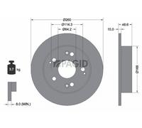 2x PAGID Bremsscheibe voll Ø260mm für Honda Civic VII Hatchback EU EP EV