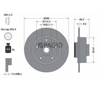 2x PAGID Bremsscheibe voll Ø260mm für Renault Scénic III JZ0/1_ Grand KZ0/1