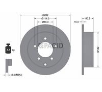 2x PAGID Bremsscheibe voll Ø262mm für Mitsubishi Lancer VIII Sportback CX_A