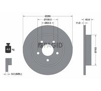 2x PAGID Bremsscheibe voll Ø265mm für Ford Focus II DA_ HCP DP FFS