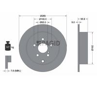 2x PAGID Bremsscheibe voll Ø269mm für Toyota Prius Liftback _W2_ Celica ZZT23_