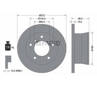 2x PAGID Bremsscheibe voll Ø272mm für Mercedes-Benz G-Klasse W463 W461 Sprinter
