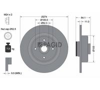 2x PAGID Bremsscheibe voll Ø274mm für Renault Grand Scénic II JM0/1_
