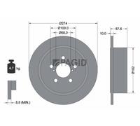 2x PAGID Bremsscheibe voll Ø274mm für Subaru Outback BL BP Legacy IV Station