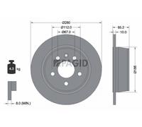 2x PAGID Bremsscheibe voll Ø280mm für Mercedes-Benz Vito Bus 638 V-Klasse 638/2