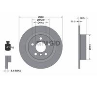 2x PAGID Bremsscheibe voll Ø280mm für MINI Mini F56 F55 F60 U25 BMW 1er F40 F70