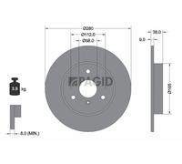 2x PAGID Bremsscheibe voll Ø280mm für Smart Fortwo Cabrio 450 KIA Besta Bus