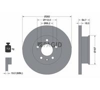 2x PAGID Bremsscheibe voll Ø282mm für VW Transporter IV Bus 70XB 70XC 7DB