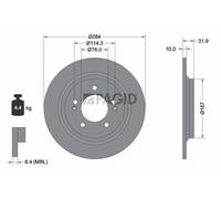 2x PAGID Bremsscheibe voll Ø284mm für KIA Ceed CD JF Hyundai i30 PDE PD HG