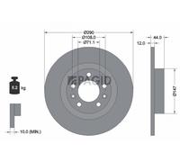 2x PAGID Bremsscheibe voll Ø290mm für Peugeot 508 SW I 8E_ 8D_