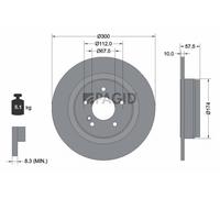 2x PAGID Bremsscheibe voll Ø300mm für Mercedes-Benz C-Klasse T-Model S204 W204